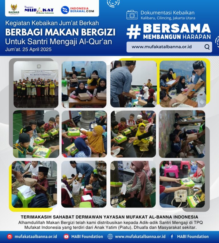 Berbagi Makanan Bergizi Untuk Santri Mengaji Al Qur’an