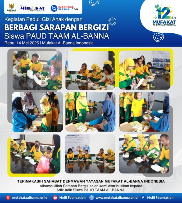 Berbagi Sarapan Bergizi Untuk Siswa PAUD TAAM AL BANNA